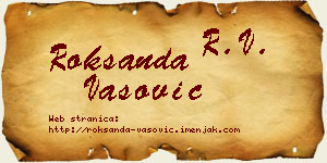 Roksanda Vasović vizit kartica